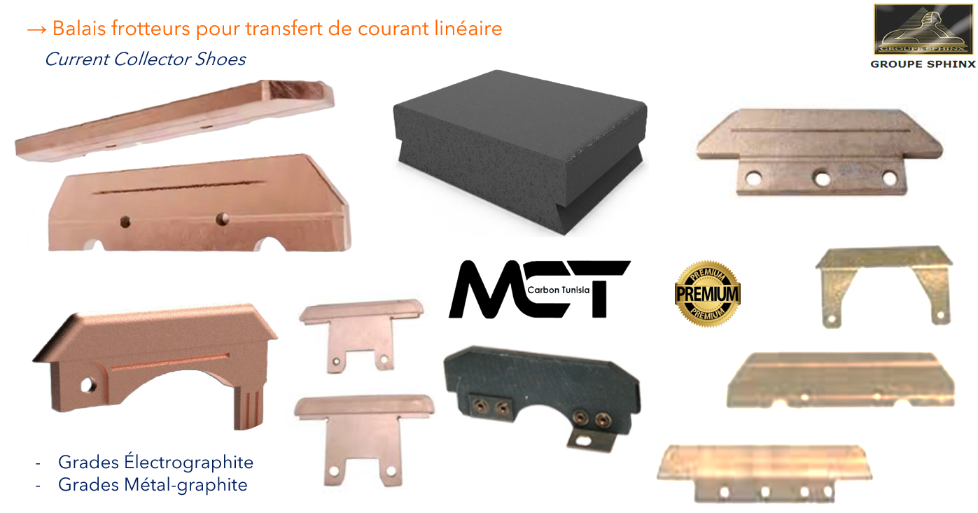 Image du produit Balais frotteurs pour transfert de courant linéaire