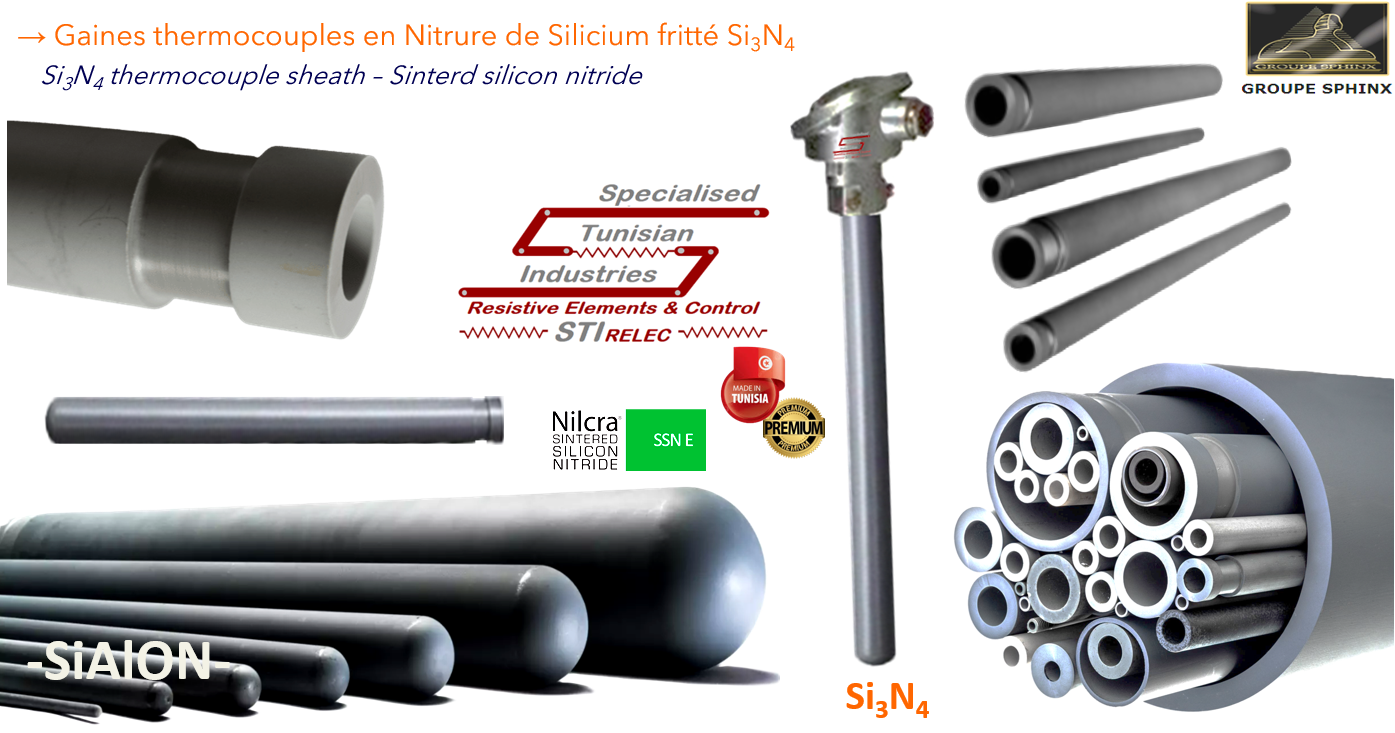 Image du produit Gaines de protection thermocouple en Si3N4