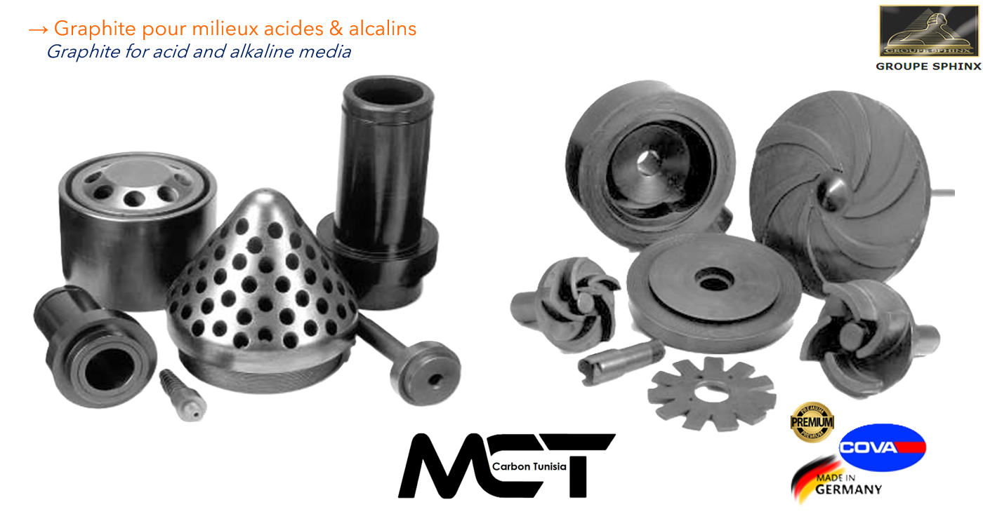 Image du produit Pièces en graphite pour milieux acides & alcalins
