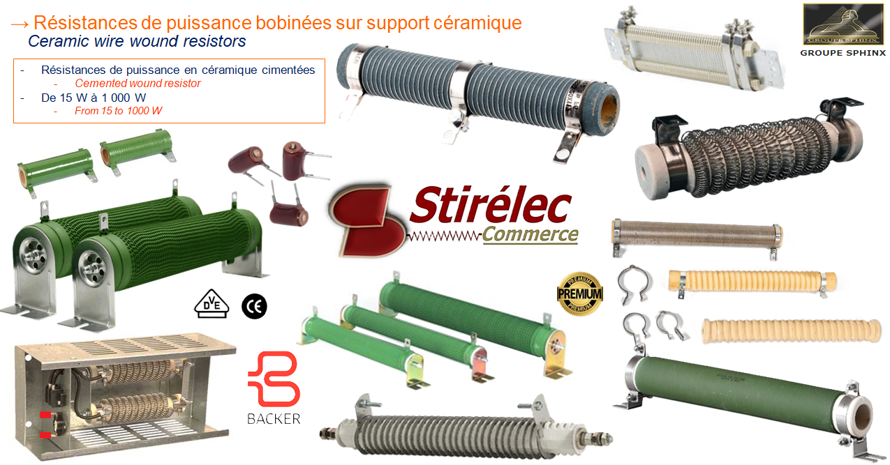 Image du produit Résistances de puissance bobinées sur support en céramique