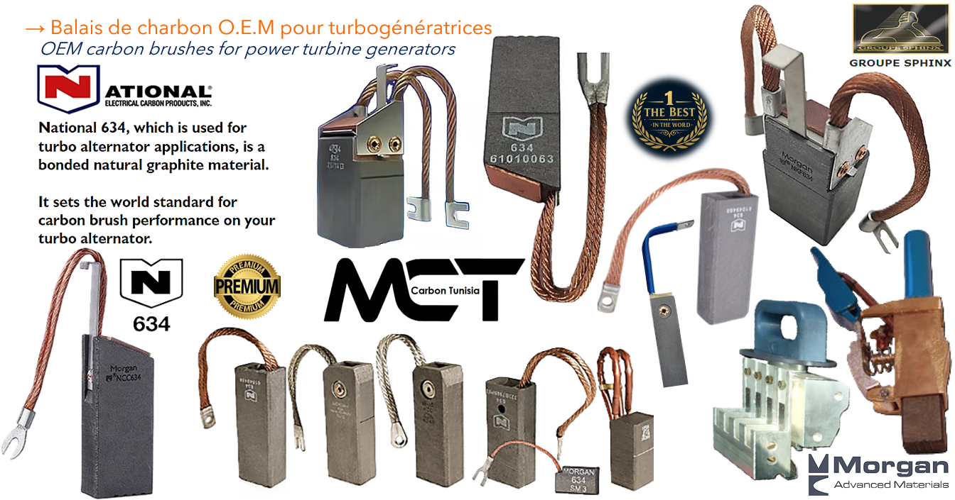 Image du produit Balais de charbon pour turbogénératrice