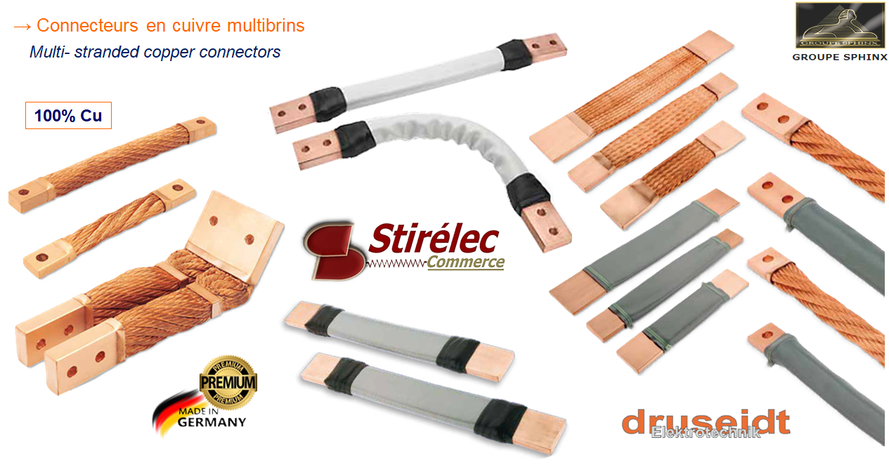 Image du produit Connecteurs flexibles multibrins en cuivre
