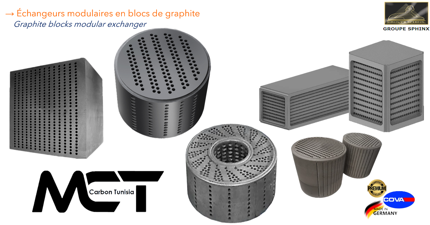 Image du produit Échangeurs thermiques à blocs en graphite