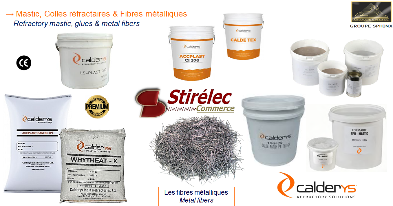Image du produit Mastics, colles réfractaires & fibres métalliques
