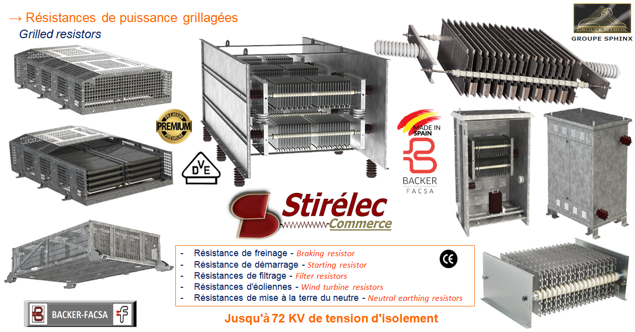Image du produit Résistances de puissance grillagées