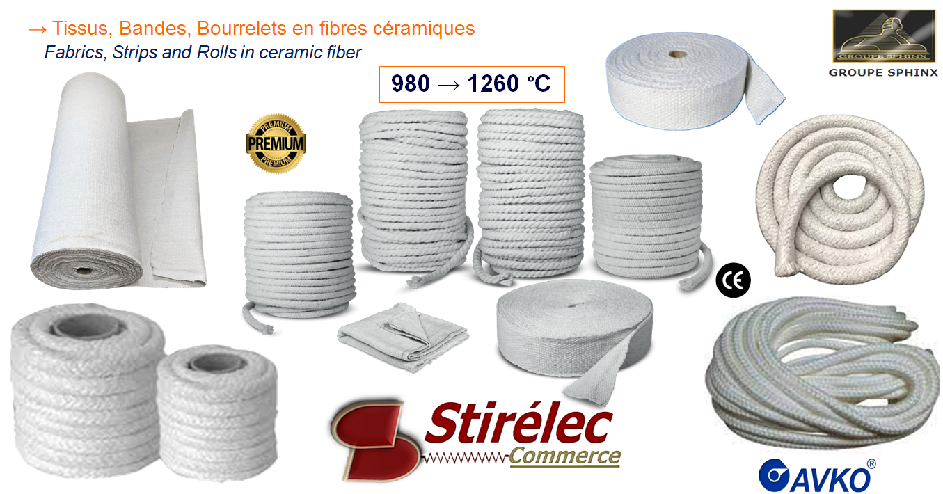 Image du produit Tissus - Bandes - Bourrelets en fibres céramiques