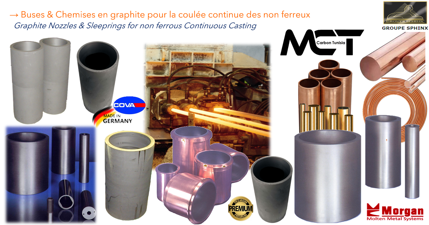 Image du produit Buses & Chemises en graphite pour la coulée continue